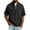 Black, variant on Men's Acid Wash Short Sleeve Zip Up Mock Neck Pullover Casual Retro Design Distressed Finish Summer Spring Outdoor Daily Wear Slim Fit