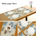 thumbnail image 6 of Qxltty Blue White Flower Bee Pattern Placemats Set of 4 Heat Resistant Non-Slip Place mat for Dining Table Washable Durable Polyester Woven Table Decorations, 6 of 10