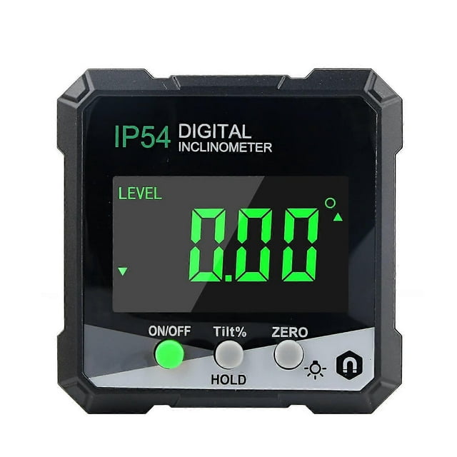 Buscador de ángulos digital, transportador/medidor de ángulos con pantalla LCD, inclinómetro con imán, regla digital para medir ángulos