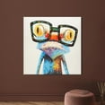 thumbnail image 2 of Fun Animals Poster, Animal Canvas, Rainbow Frog With Glasses Wall Art, Rainbow Frog With Glasses, Modern Art, Colorful Frog Printed Canvas, Canvas Wall Decor - White Framed, 2 of 6