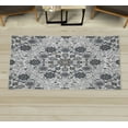thumbnail image 1 of Ethnic Decorative Rug, Vintage Abstract Flower Swirls Leaves Doily Style Pastel Illustration, Quality Carpet for Bedroom Dorm and Living Room, 6 Sizes, White Grey, by Ambesonne, 1 of 1