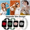 thumbnail image 2 of Enkey 4 Pack Lace Silicone Bands Compatible with Apple Watch Band 38mm 40mm 41mm 42mm 44mm 45mm 49mm, Women Slim Thin Hollow-out Sport Wristband for iWatch Series Ultra 8 SE 7 6 5 4 3 2 1, 2 of 5