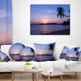 thumbnail image 4 of Designart Hanging Seat in Blue Sunset Beach - Modern Seashore Throw Pillow - 12x20, 4 of 5