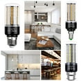 thumbnail image 3 of Gostoto 20W 15W 12W 9W 7W 5W LED Corn Light Bulb 85-265V E26/27 E14 B22 LED Bulb Lamp SMD5736 Corn Bulb Aluminum Radiator Lighting Bulb, 3 of 6