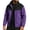 Purple, variant on Fall Jackets for Man Hoodless Color Block Waterproof Jacket With Zipper Pockets Anti-Scratch Mountain Coat