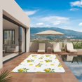 thumbnail image 3 of Cute Lemon Summer Outdoor Rug for Patio/Deck/Porch, Non-Slip Large Area Rug 5 x 8 Ft, Farmhouse Floral Botanical Leaves Indoor Outdoor Rugs Washable Area Rugs, Reversible Camping Rug Carpet Runner, 3 of 8