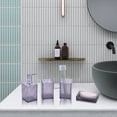 thumbnail image 6 of COFEST 4 Piece Bathroom Accessory Set with Soap Dispenser Pump Toothbrush Holder Tumbler and Soap Dish Gray, 6 of 7