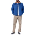 thumbnail image 2 of Abrigo de invierno para hombres INSPIRE CHIC con cuello, botones en la parte delantera, forro de felpa, bolsillos, chaqueta de camionero M azul, 2 of 6