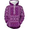 thumbnail image 3 of Sweat à Capuche Bandana Bleu pour Hommes Femmes Bandanas Noirs Vêtements Imprimés Veste Paisley Hip Hop Jogger Pantalons T-Shirts Bandana Rouges Shorts Vêtements Tenues, 3 of 15