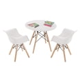 thumbnail image 1 of Mesa con 2 Silla Berlin con Descansabrazos infantil (Blanco), 1 of 1