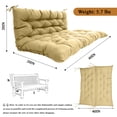 thumbnail image 6 of XXLYY Three Seat Swing Replacement Cushions, Porch Swing Cushions, Thickened Waterproof Polyester Fabric Bench Cushion with Ties, Replacement Cushion for Outdoor Patio Swing, 6 of 7