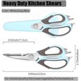 thumbnail image 2 of 2 Pcs Heavy Duty Kitchen Shears for Food, Come Apart Design, Scissors with Magnetic Holder, Stainless Steel Multi-function Food Cooking Fridge (White and Blue), 2 of 3