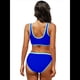 thumbnail image 3 of Traje de Baño Deportivo de Dos Piezas con Tirantes Anchos y Escote en V para Mujer. Azul Real M, 3 of 7