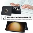 thumbnail image 5 of ELEHOLD Case for Samsung Galaxy S23 Ultra,Business PU Leather Stand Case with Card Holder & Ring Holder,Black, 5 of 7