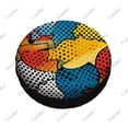 thumbnail image 5 of Pop Art avec Roues de Rechange Universelles en Polyester Abstrait pour Remorque RV SUV Camion Campeur, 5 of 5