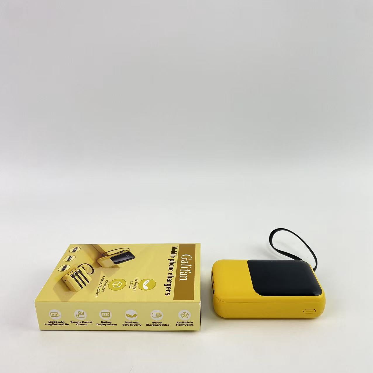 Galifan Mobile phone chargers,Portable Charger with Built in Fast Charging Cables