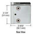 thumbnail image 4 of CRL Z710BS Brushed Stainless Z-Series Square Type Radius Base Stainless Steel Clamp for 3/8" Glass, 4 of 6