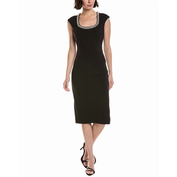 Badgley Mischka womens Solid Cocktail Gown, 12, Black