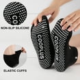 thumbnail image 3 of COOPLUS Womens Non Slip Athletic Socks With Grips Barefoot Workout Pilates Ballet Socks for Women 4 Pairs, 3 of 7