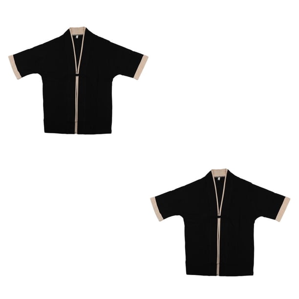 Sonducket Chaqueta de hombre de estilo tradicional, media manga, transpirable, de verano, abrigo holgado con frente abierto, ropa informal de mezcla de Type3 NO3 Sonducket CBP586718