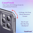 thumbnail image 5 of CASEFREAK Clear Silicone Case for iPhone 15 Pro Max (6.7") with Magnetic Ring MagSafe Compatible, 5 of 6