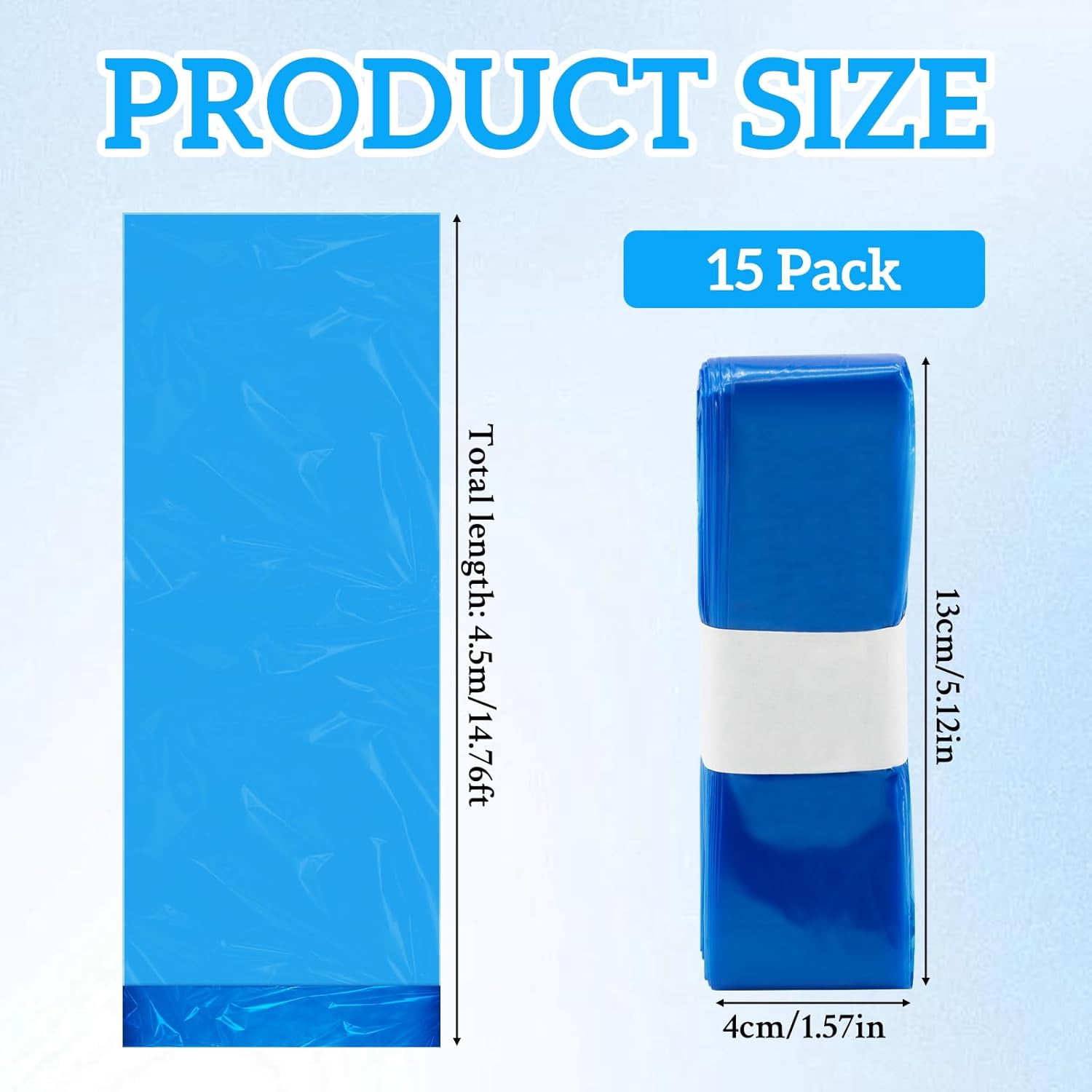 15 PCS Nappy Bin Refills Bags,Lemon Scented Nappy Sacks for Odorproof, Blue Twist and Click Nappy Bin Refills Compatible with Tommee Tippee, Angelcare, Diaper Genie