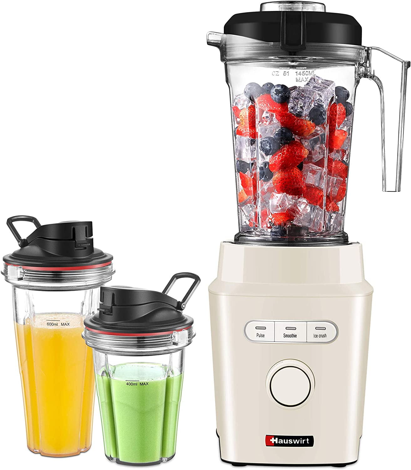 Hauswirt Countertop Blender With 2 Bottles