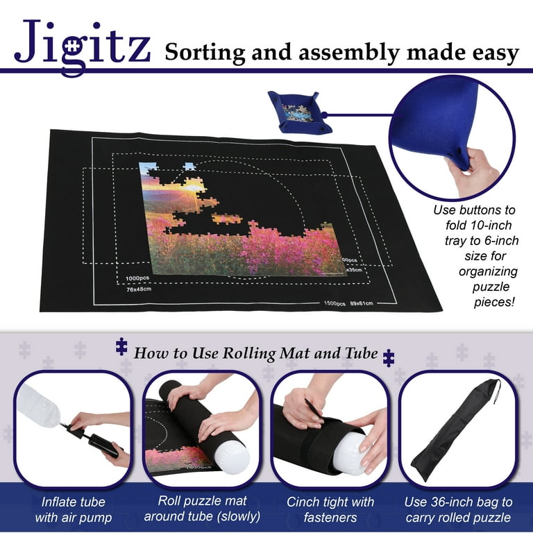 New Masterpiece Puzzle Jigsaw Storage Roll-Up Mat Holds Up To 1000 Pieces  Travel