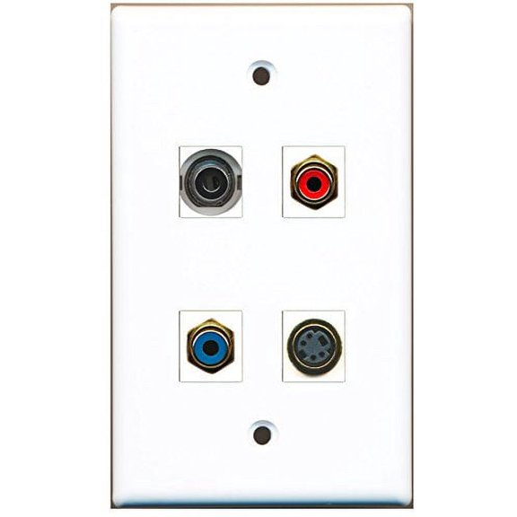 RiteAV - 1 Port RCA Red 1 Port RCA Blue 1 Port S-Video 1 Port 3.5mm Wall Plate