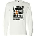 thumbnail image 3 of Inktastic Multiple Sclerosis Awareness Strength Courage and Support Long Sleeve T-Shirt, 3 of 5
