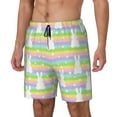 thumbnail image 2 of Fotbe Rainbow Rabbit Men’s Swim Trunks Quick Dry Swim Shorts Board Shorts with Mesh Lining-X-Large, 2 of 9