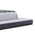thumbnail image 4 of Benjara Noe Ruby California King Bed, Shelves, Low Profile, Gray Upholstery Brown, 4 of 6