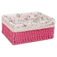 thumbnail image 2 of AMERTEER Storage Basket Eco-friendly Wear Resistant Fabric Anti-deform Rattan Organizer Basket for Home Red S, 2 of 13