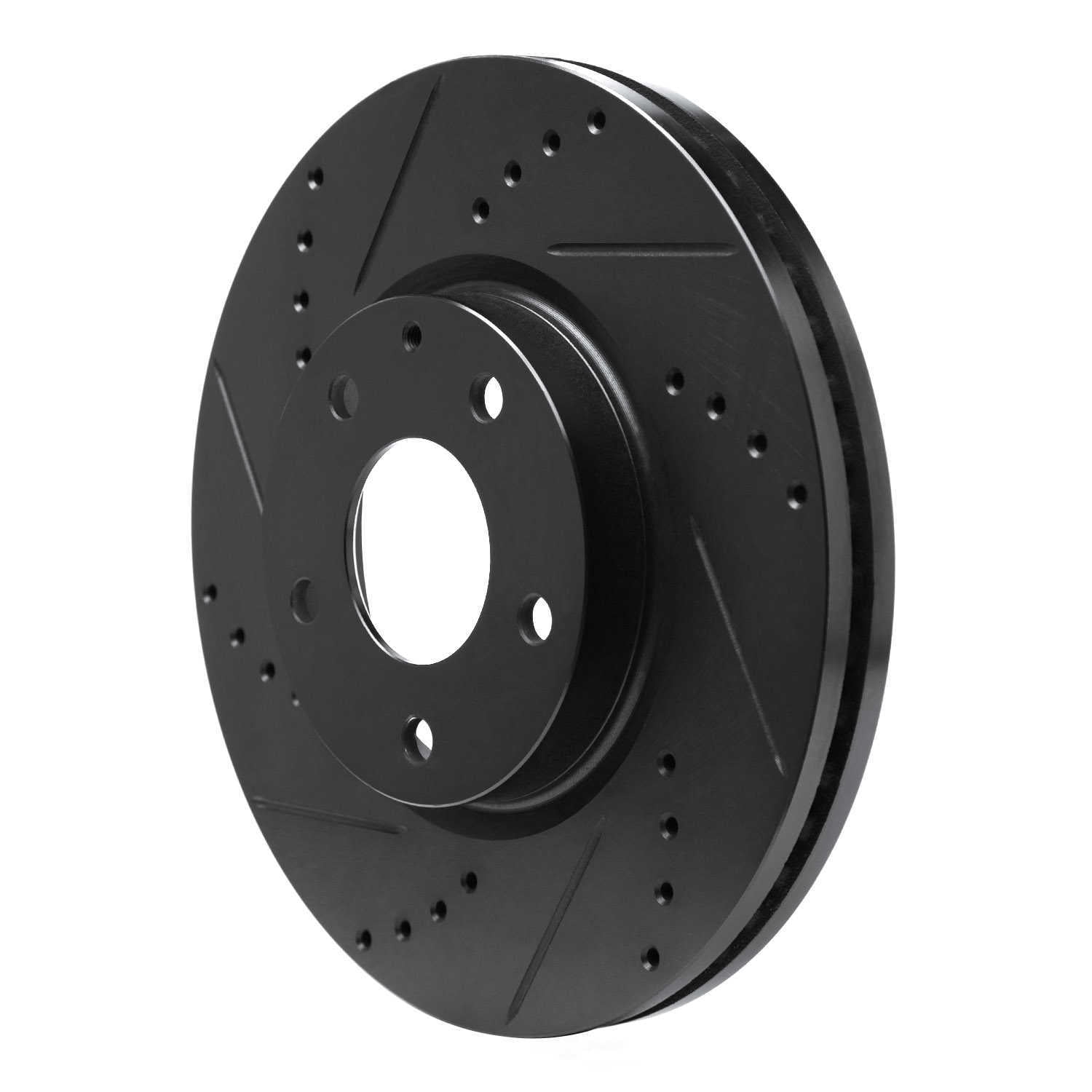 Dynamic Friction Company 633-80080L DFC Brake Rotor - Drilled And Slotted - Black