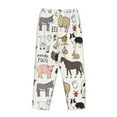 thumbnail image 5 of Disketp Farm Animals 4 Print Women'S Comfy Pajama Pants Casual Drawstring Palazzo Lounge Wide Leg Pants, 5 of 9