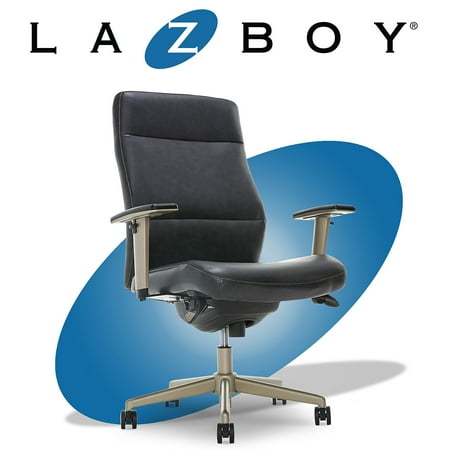 La-Z-Boy - Baylor Modern Bonded Leather Executive Chair - Black