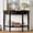 39"-black, variant on 39" Natural Half Moon Console Table - Solid Pinewood, Modern Entryway Sofa Table for Living Room