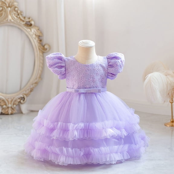 piuwrlz Kid Girls Unibody Princess Dress Dress Dress Skirts One Piece Skirt Set Purple Size 3Y