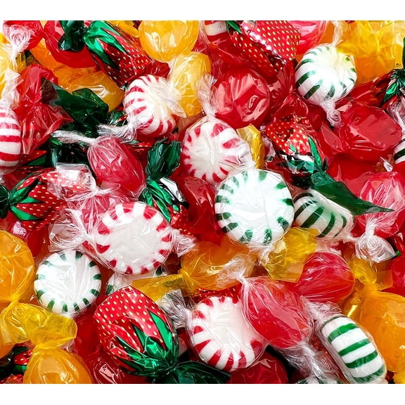 Funtasty Old School Hard Candy Assortment Starlights, Cinnamon Discs, Butterscotch, Fruit Buttons, Bulk Pack 4 Pounds