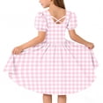 thumbnail image 2 of QSXADF Girls' Summer Casual Dress Sundress Children's Round Neck Sleeve Short Sleeved Dress Classic Back Girl Summer Dress Summer Outfits, 2 of 7