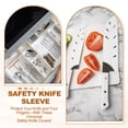 thumbnail image 5 of Uxcell ABS Safety Knife Cover Sleeves for 8" Chef Knife, Universal Blade Protector Sheath for Kitchen Bar, White 2 Pcs, 5 of 7