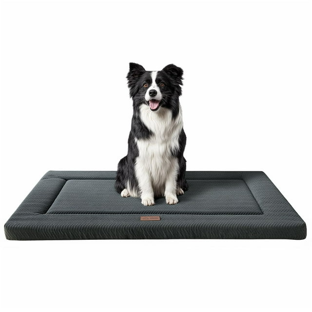 Cama para perros WESTERN HOME para jaula con espuma de alta resiliencia gris oscuro