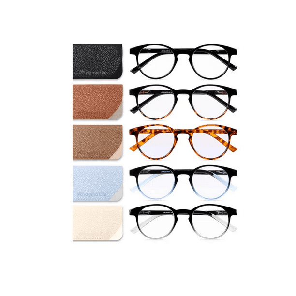Xtellar Paquete De 5 Lentes Graduados 3 Dioptrías Para Computadora Y Lectura Con Tecnología multicolor