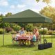 thumbnail image 3 of Historyli Tienda de campaña plegable de 10 x 10 pies, resistente, impermeable, con 3 alturas ajustables, color verde, 3 of 9