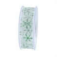 thumbnail image 4 of Kids Christmas Wrapping Paper Clearance! Christmas Decorations Dusting Powder Printed Snowflake Organza Transparent Chiffon Ribbon Gift Wrap Green 20, 4 of 4