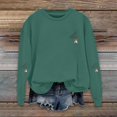 thumbnail image 4 of Womens Halloween Sweatshirt, Oversized Fall Fashion Aesthetic Bat Print Crewneck, Comfy Lounge & Party Outfit, 4 of 4