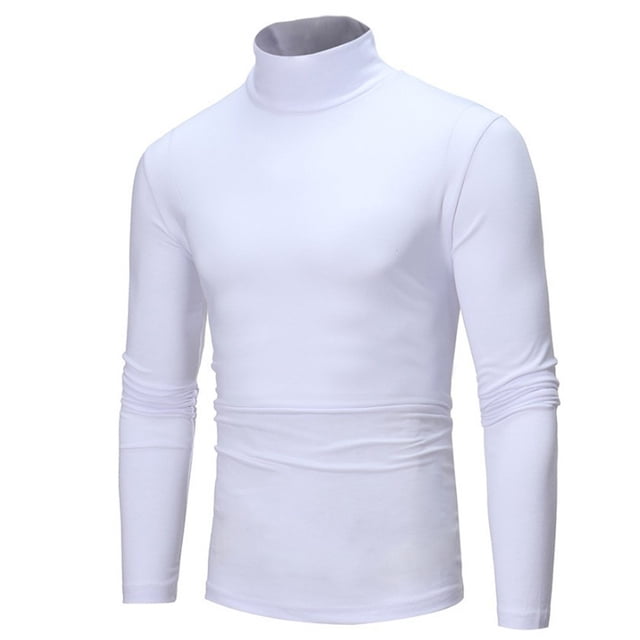 Lefu Chandail à Col Roulé Ajusté pour Homme à Manches Longues, Chandail Chaud en Tricot Extensible