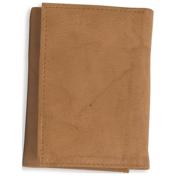 Fashion Mens Tan Leather Tri-Fold Wallet (9.5 X 4.5) Made In India gp2050