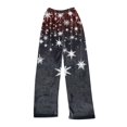 thumbnail image 4 of Women's Casual Christmas Printed Plush Pants, Full Length Long Trousers for Winter Wear, Soft and Warm Fleece Material with Festive Design for Women,Navy,2XL, 4 of 7