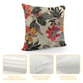thumbnail image 4 of Chilfamy Brown Red Throw Pillow Cover ,Dahlia Flowers Decorative Pillow Cover for Sofa Bed Couch,White Gray Farmhouse Pillow Cover,Elegant Modern Floral Cushion Case 18x18in, 4 of 5